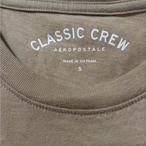 Aeropostale tan classic crew Graphic T-Shirt floral size small comfy light - Picture 4 of 6